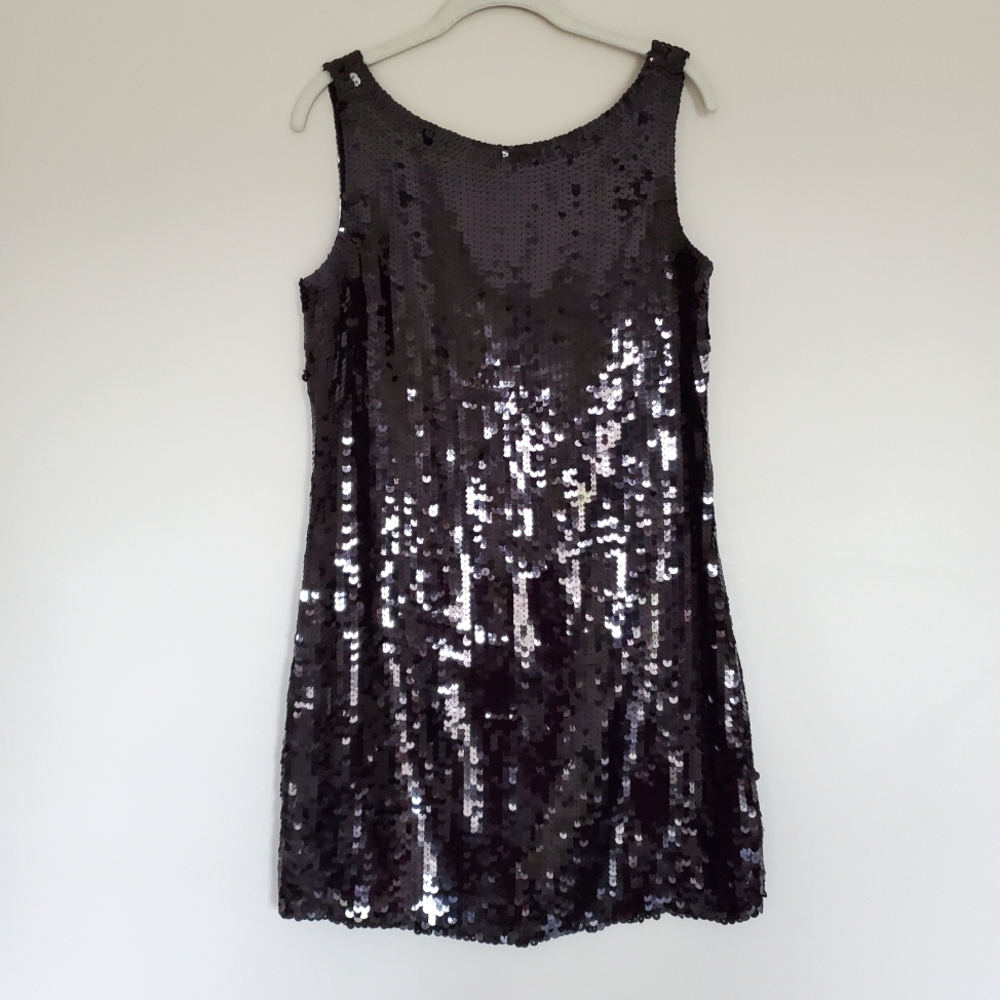 Banana Republic Sequin Cocktail Slip Dress Dark Mocha Size 6 - Picture 2 of 6